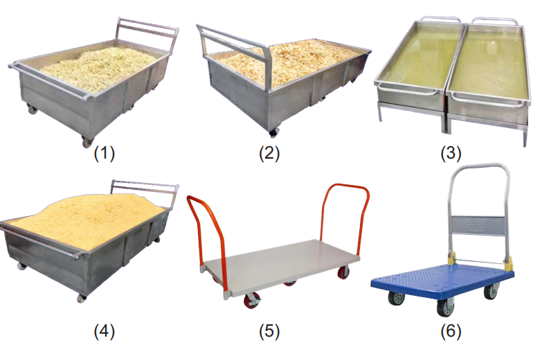 STAINLESS STEEL STORAGE TROLLY + MOVING TROLLY